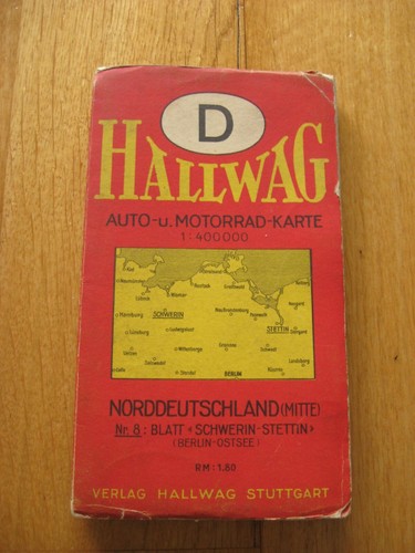 Alte landkarte hallwag auto - alte,