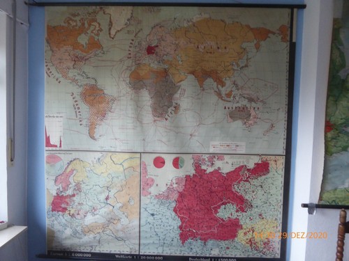 Wandkarte 100j leinwand - wandkarte,~100j.,,