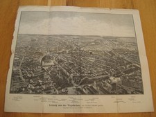 alter Stadtplan von Leipzig um