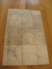 alte Landkarte auf Leinen von