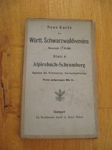 Alte landkarte des württ - alte,