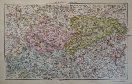 Landkarte sachsen thüringen - sachsen,,