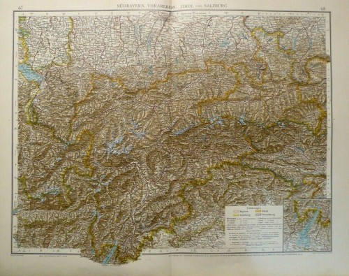 Landkarte süd bayern - süd,